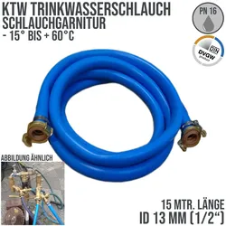 13 mm 1/2 Zoll TPE Trinkwasser Garnitur GEKA-Schnellkupplung Kirmes Schlauch KT..."