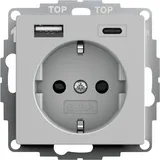 Gira USB-Steckdose 2-fach Grau