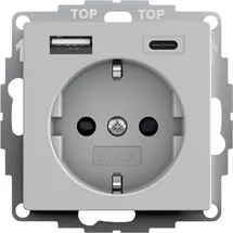Gira USB-Steckdose 2-fach Grau