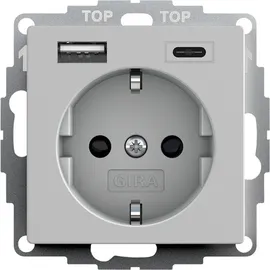 Gira USB-Steckdose 2-fach Grau