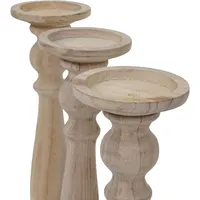 MCW Kerzenständer H360-3 Set Holz Braun