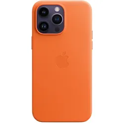 APPLE Handyhülle "iPhone 14 Pro Max Leather MagSafe" Hüllen Gr. iPhone 14 Pro Ma, orange Zubehör für Handys Smartphones