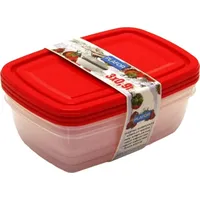 Gefrierdosen 3er Set 0,9 Liter - diverse Farben