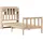 vidaXL Massivholzbett mit Regal 90 x 200 cm Kiefer natur beige