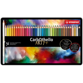 Stabilo Pastellkreidestift - STABILO CarbOthello - 36er Metalletui mit 36 verschiedenen Farben