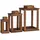 vidaXL Laterne 3 pcs Holz Grau