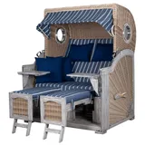 dekoVries GmbH Strandkorb deVries PURE® Seemöwe XL Vintage - PE white kubu - Dessin 236 - inkl. Schutzhülle