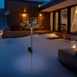 MARELIDA LED Solarstab Feuerwerk Gartendeko Gartenstecker 80cm Lichtsensor ...
