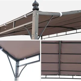 sweeek Wand-Pergola Brestum 3 x 2,5 m taupe