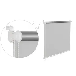 Thermorollo Verdunklungsrollo 55x200 cm hellgrau Fensterrollo mit Thermobeschichtung  100% Abdunklun