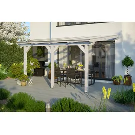 SKANHOLZ Terrassenüberdachung Andria 434 x 350 cm weiß