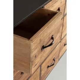 BIZZOTTO Kommode Mindil aus Holz, Industrial Design mit Metallgestell, natur, 12 Schubladen, Bizzotto