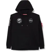 Alpha Industries NASA Voyager Hoody Kapuzensweat für Herren Black/Black