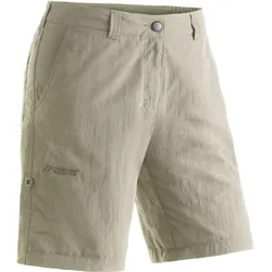 Funktionshose MAIER SPORTS "Nidda", Damen, Gr. 46, Normalgrößen, beige, 100% Polyamid, Hosen, Robuste und vielseitige Funktions-Bermuda, ideal zum Wandern