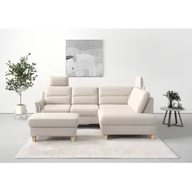 sit&more Ecksofa SIT & MORE "Farö L-Form", grau (elephant), B:251cm H:90cm T:187cm, Sofas, Ecksofa, inklusive Federkern, wahlweise mit Bettfunktion und Bettkasten