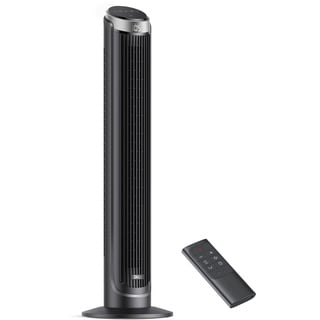 Dreo 28dB Leiser Turmventilator, Kühlung Fernbedienung 5-Geschwindigkeit 4 Modi 12 Std Timer, 90° Oszillierendes Tower Fan Standventilator für Schlafzimmer, Cruiser Pro T3, Schwarz