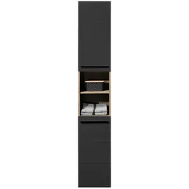 BASIC by Balculina Mid.you Hochschrank 34 x 190 cm Schwarz Holzwerkstoff