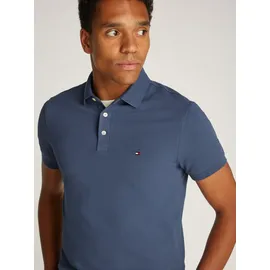 Tommy Hilfiger Herren Poloshirt Kurzarm 1985 Slim Fit, Blau (Aegean Sea), XL