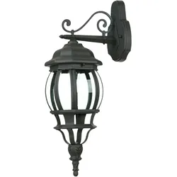 Licht-Erlebnisse Außenwandleuchte BREST Anthrazit Metall Laterne wetterfest E27 Wandlampe Balkon Lampe Gartenbeleuchtung, CX311-25-16 AN