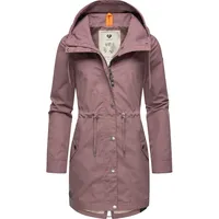 Ragwear Damen, Übergangsjacke leichte Jacke lang mit Kapuze Canny Mauve24 Gr. M - M