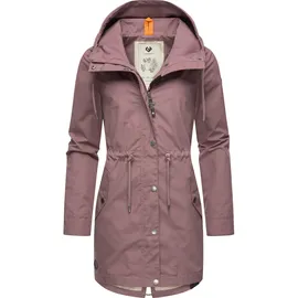 Ragwear Damen, Übergangsjacke leichte Jacke lang mit Kapuze Canny Mauve24 Gr. M - M