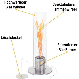 höfats Tischfeuer SPIN Ø 120 cm Silber
