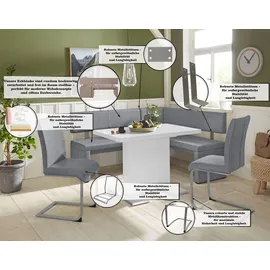 OTTO home Eckbank Charissa, in 3 Größen, verschiedene Qualitäten grau Sitzbänke, 87201536-0 B/H/T: 210 cm x 90 cm x 140 cm