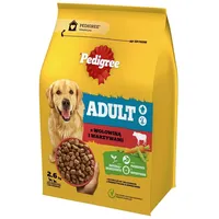 PEDIGREE Adult Trockenfutter Rind und Gemüse 3 x 2,6 kg