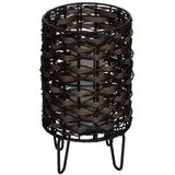 Atmosphera Gartenlaterne Metall Ø 16,5 cm mit LED-Lampe braun/schwarz