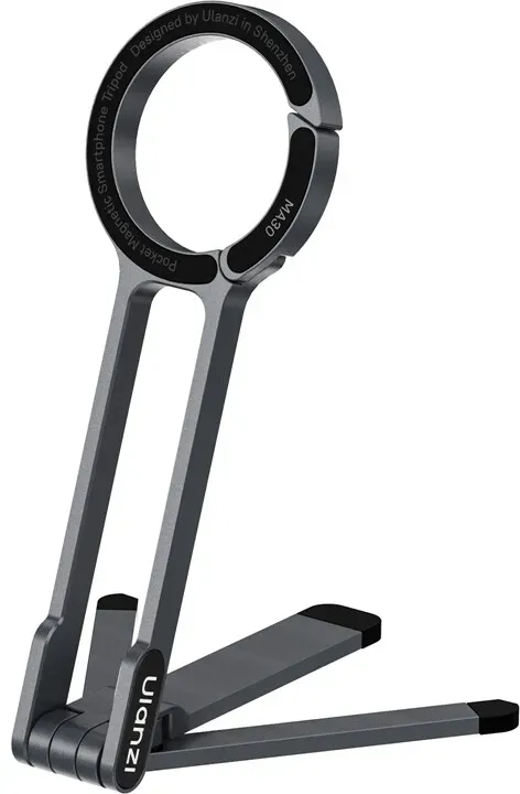 ULANZI MA30 3-in1 Magnetisches Handy Stativ Aluminium Kompatibel für iPhone 17 16 15 14 13 12 Magsafe, Karabiner Förmige Maglock Schnellhalterung, Faltbar Ständer Smartphone, Mini Selfie Stick Tripod