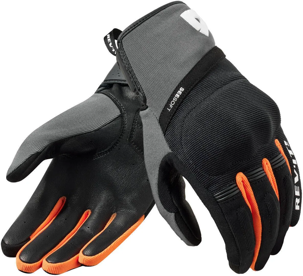 Revit Mosca 2 Motorrad Handschuhe, schwarz-orange, Größe 3XL für Männer