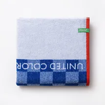 BENETTON Kinder-Strandtuch blau Baumwolle, B/L: ca. 140x70 cm, - Blau