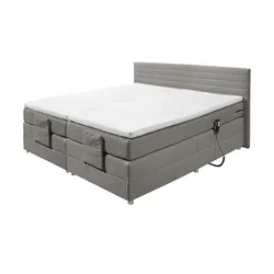 Boxspring-Motorbett  Carmen ¦ grau ¦ Maße (cm): B: 202 H: 93