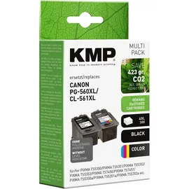 KMP C136V Vorteilspack kompatibel m. Canon PG-560XL CL-561XL 2er-Pack refilled remanufactured / Refill