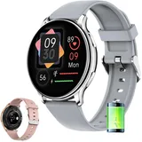 MEIION Stahl Gear stahlgear Luna - Smartwatch Smartwatch Damen mit Telefonfunktion, Fitness Tracker und Schrittzähler, intelligente Uhr für Frauen mit Blutdruckmessung, Whatsapp und Lautsprecher