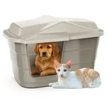 GarPet Hundehütte 0 x 0 x 0 cm Kunststoff Grau/Schwarz