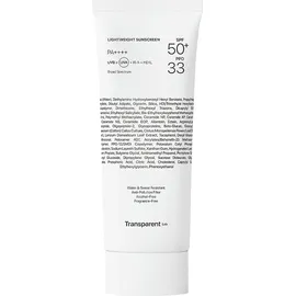 transparent lab Lightweight Sunscreen Gel LSF 50+ 100 ml