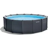 Intex Graphite Frame Swimming Pool Set 478 x 124 cm inkl. Filterpumpe