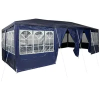 VidaXL Partyzelt mit 12 Seitenwänden Blau 8x4 m PE