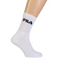 Fila F9505, Socken Uni, weiß, 39/42, 3er Pack