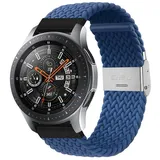 Sunicol Uhrenarmband 20mm/ 22mm, verstellbar, Nylon geflochten, Ersatzarmband mit Schließe blau 20mm