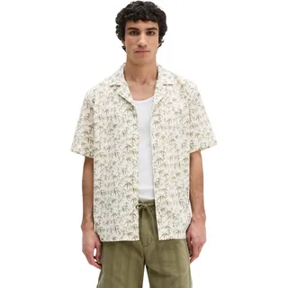 Marc O'Polo Kurzarmhemd mit sommerlichem Blattmotiv Beige XL