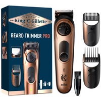 Gillette King C. Gillette Elektrischer Barttrimmer Pro für Männer. Mit Präzisionsrad für 40 Bartlängen, abwaschbar, lebenslang scharfe Klingen aus Vollmetall