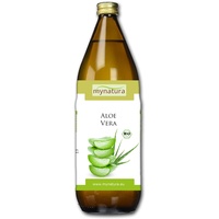 Mynatura Bio Aloe Vera Saft 6x 1 Liter Glasflasche I Naturtrüber Frischpflanzensaft I 100% Aloe Vera Direktsaft der Sorte Barbardenis Miller (6x 1L Flasche)