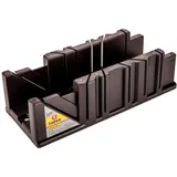 Topex Gehrungslade Gehrungsblock 250 x 65 x 60 mm Kunststoff, zum Schneiden von Holzwinkeln, 22.5°/45°/90° Schnittwinkel, Gehrungssäge mit Führung