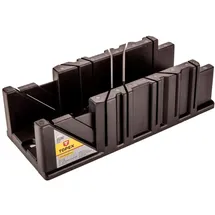 Topex Gehrungslade Gehrungsblock 250 x 65 x 60 mm Kunststoff, zum Schneiden von Holzwinkeln, 22.5°/45°/90° Schnittwinkel, Gehrungssäge mit Führung