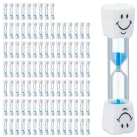 Relaxdays 100 x Sanduhr Zähneputzen, Zahnputzuhr für Kinder, Zahnputz