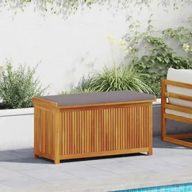 vidaXL Kissenbox 113 x 50 x 60,5 cm Massivholz grau