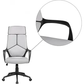 KADIMA DESIGN Ergonomischer Bürostuhl ZENTA mit atmungsaktiver Rückenlehne, Stoffelementen, Kunststoff-Armlehnen, max. 120 kg Belastung