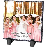 Schiefer mit Foto Personalisierte Schiefertafel mit Ständer, Benutzerdefinierte Bilderrahmen Sublimation Blank Schiefer Rock Stone Bilderrahmen für Desktop